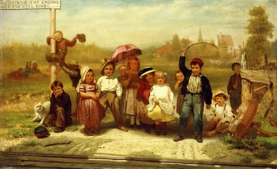 Attenzione al motore mentre suona la campana, 1863 da John George Brown