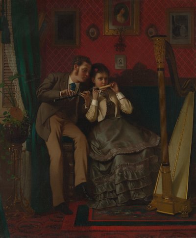 La lezione di musica, 1870 da John George Brown