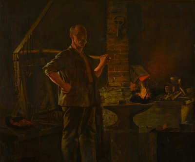 Il fabbro del villaggio da John George Brown