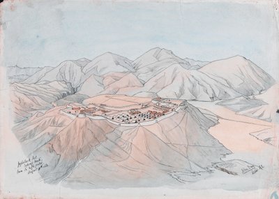 Posto di Jugdullack guardando a nord dal picchetto alto 9 agosto 1880 da John George Day