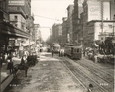 Market Street, est da 10th, Philadelphia, 1907 da John Gibb Smith
