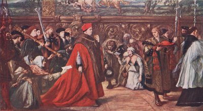 Il Cardinale Wolsey in processione verso Westminster Hall 1515 da John Gilbert