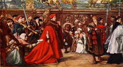 Il Cardinale Wolsey sulla strada per Westminster Hall, illustrazione da 