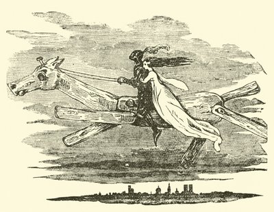Don Chisciotte sul cavallo incantato da John Gilbert