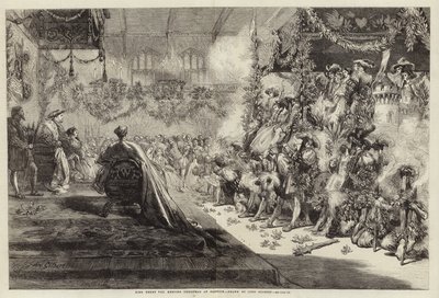 Re Enrico VIII che celebra il Natale a Greenwich da John Gilbert