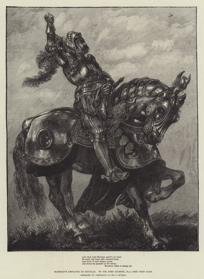 La sfida di Marmion a Douglas da John Gilbert