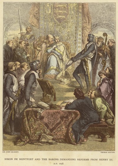 Simone de Montfort e i baroni chiedono riforme a Enrico III, AD 1258 da John Gilbert