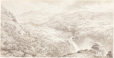 Valle di Montagna con una Cascata da John Glover
