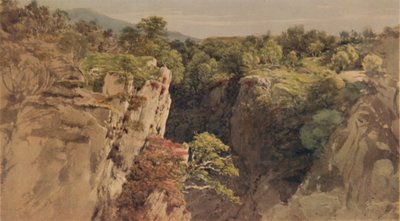 Paesaggio con rocce, 18º-19º secolo, 1935 da John Glover