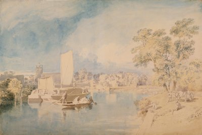 Il Tamigi a Isleworth, c.1805-10 da John Glover