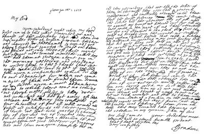Una lettera di Graham di Claverhouse, Visconte Dundee, 1629, 1840 da John Graham