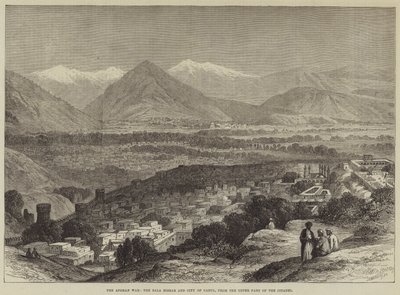 La guerra afgana, il Bala Hissar e la città di Kabul, dalla parte superiore della cittadella da John Greenaway