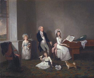 John Richard Comyns di Hylands, Essex, con le sue figlie da John Greenwood