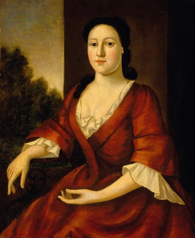 Ritratto di Mrs John Greenleaf, nata Priscilla Brown (n.1725) c.1748 da John Greenwood