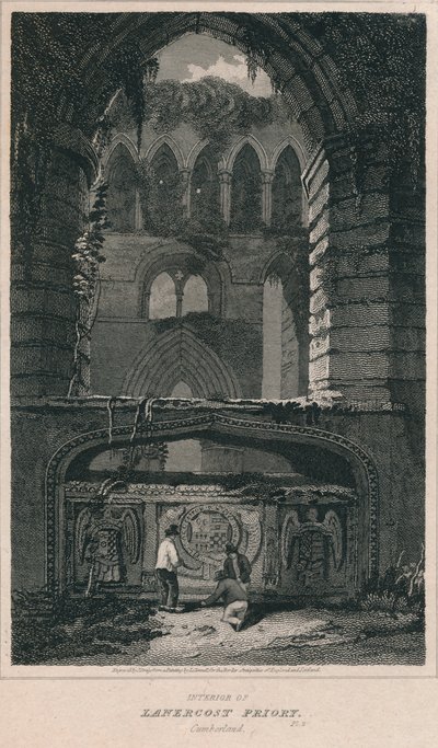 Interno del Priorato di Lanercost. Cumberland, 1814 da John Greig