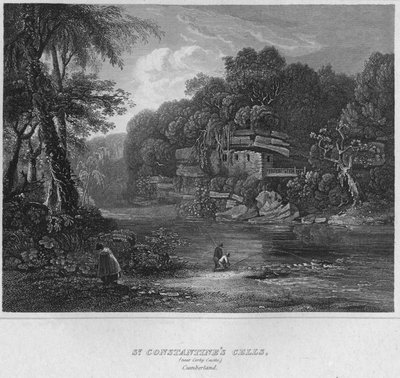 Le celle di San Costantino, vicino al castello di Colby. Cumberland, 1814 da John Greig