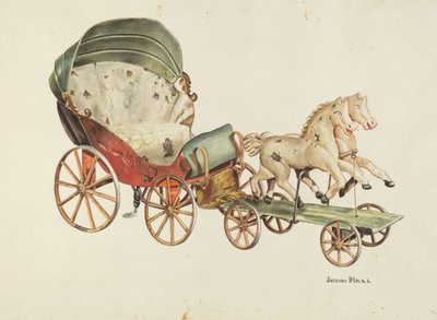 Calash e cavalli, c. 1940 da John Hall