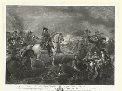 Re Guglielmo III durante la battaglia del Boyne, 1690 da John Hall