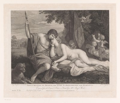Venere racconta ad Adone la storia di Ippomene e Atalanta Venus relating to Adonis, the Story of Hippomenes and Atalanta (titolo sull