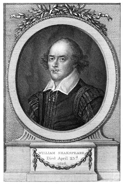 William Shakespeare, poeta e drammaturgo inglese, 1820 da John Hall