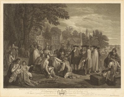 Il trattato di William Penn con gli indiani da John Hall after Benjamin West
