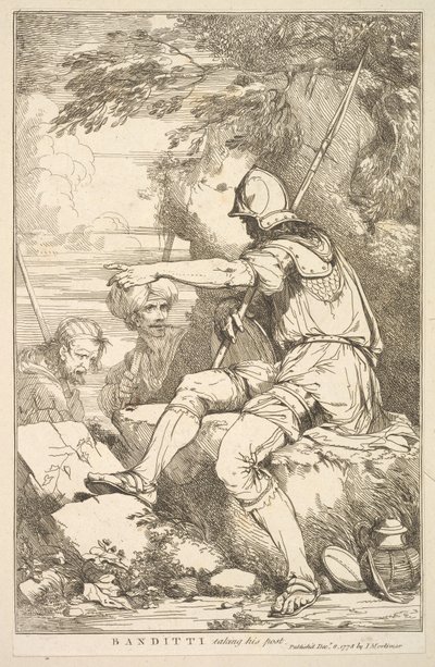 Banditi che prendono posizione da Quindici incisioni dedicate a Sir Joshua Reynol da John Hamilton Mortimer