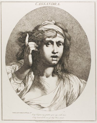 Cassandra, da Dodici personaggi di Shakespeare da John Hamilton Mortimer