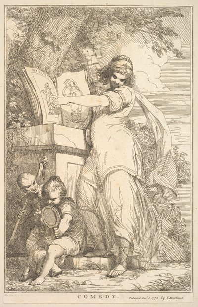 Commedia da Quindici Incisioni Dedicata a Sir Joshua Reynolds, 8 dicembre 1778 da John Hamilton Mortimer