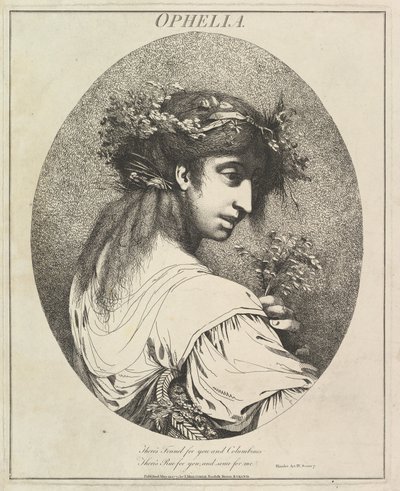 Ofelia Dodici personaggi di Shakespeare da John Hamilton Mortimer