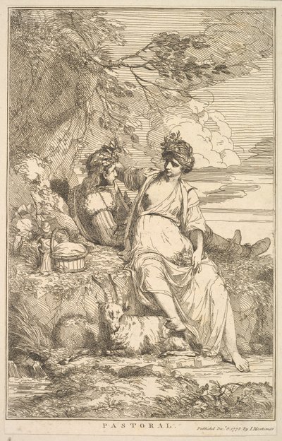 Pastorale da Quindici incisioni dedicate a Sir Joshua Reynolds, 8 dicembre 1778 da John Hamilton Mortimer