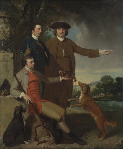 Autoritratto con padre e fratello, c.1760-62 da John Hamilton Mortimer