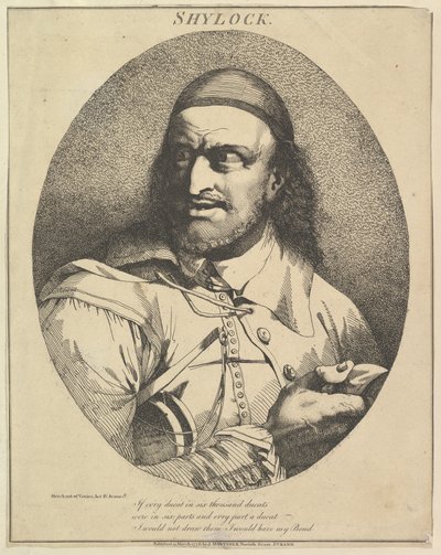 Shylock Dodici Personaggi di Shakespeare, 15 marzo 1776 da John Hamilton Mortimer