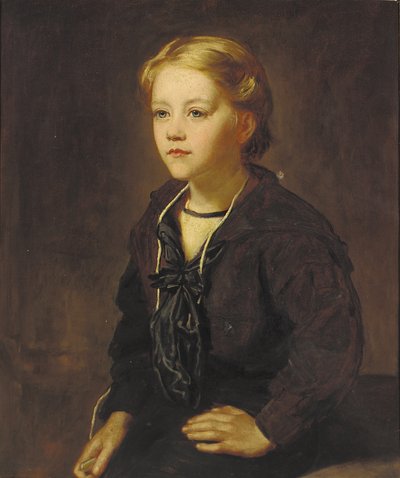 Ritratto di Lewin Edward Cadogan, seduto a tre quarti di lunghezza, in un abito da marinaio da John Hanson Walker