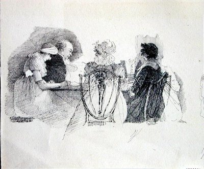 Una riunione a tavola (dettaglio) da John Harden
