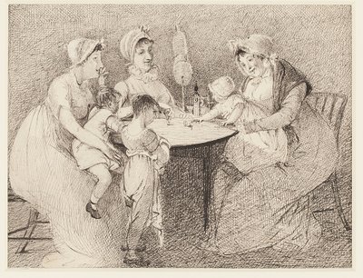 Gioco di filatura di un bambino, 1807 da John Harden