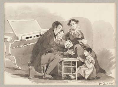Una partita a carte, 1815 da John Harden