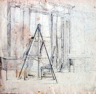 Un artista al suo cavalletto da John Harden