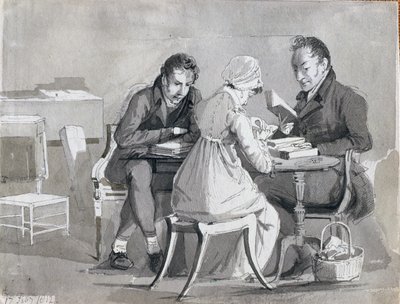 Una serata di lettura, 17 febbraio 1812 da John Harden