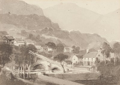 Ponte di Brathay e Vecchio Brathay, Distretto dei Laghi, Cumbria, 1820 da John Harden