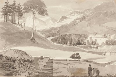 Brathay field, Lake District, Cumbria, 1819 da John Harden