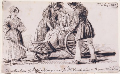 Dorothy Wordsworth (1771-1855) in sedia a rotelle, 1842 da John Harden