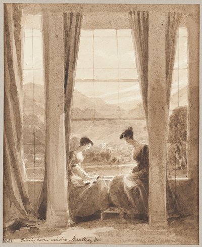 Finestre del salotto, Brathay Hall da John Harden