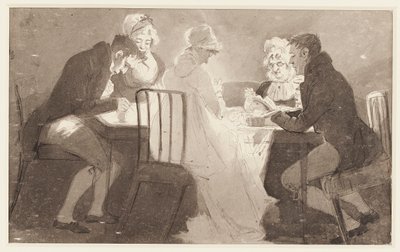 Gruppo a un tavolo, 1806 da John Harden
