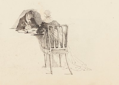 Uomo e donna seduti a un tavolo, 1805 da John Harden
