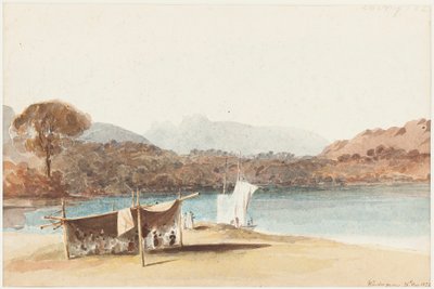 Picnic sotto un riparo vicino al Lago Windermere, 1822 da John Harden