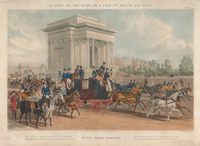 Scene sulla Strada, o un Viaggio a Epsom e Ritorno, Hyde Park Corner da John Harris