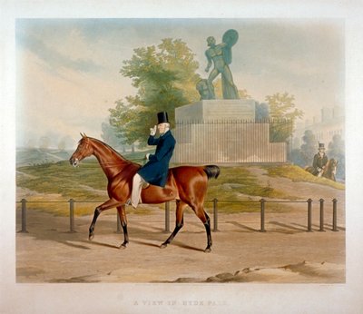 Il Duca di Wellington che passa davanti alla statua di Achille a Hyde Park, Londra, 1844 da John Harris