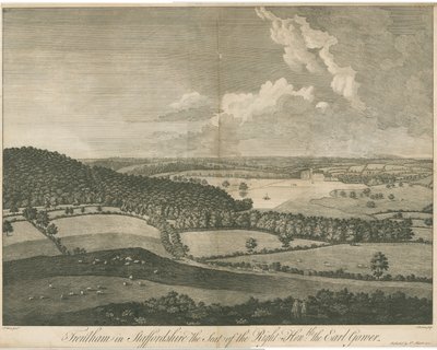 Trentham Hall: incisione, nd [c 1751] da John Harris