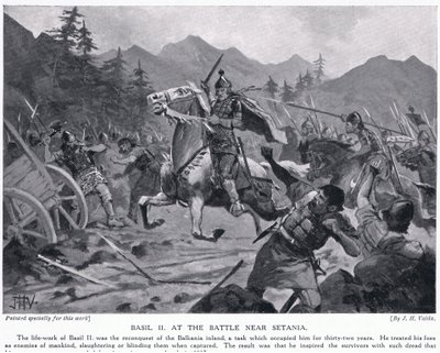 Basilio II, in battaglia vicino a Setania 1017 d.C. da John Harris Valda