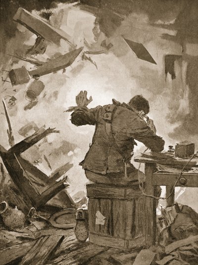 Il bombardiere francese finisce il suo messaggio dopo che un proiettile è entrato nella stanza in cui stava telefonando da John Harris Valda